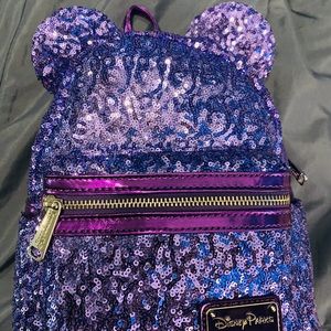 Loungefly Bags - Minnie Mouse Purple Sequins Loungefly Backpack Loungefly Bags - Minnie Mouse Purple Sequins Loungefly Backpack